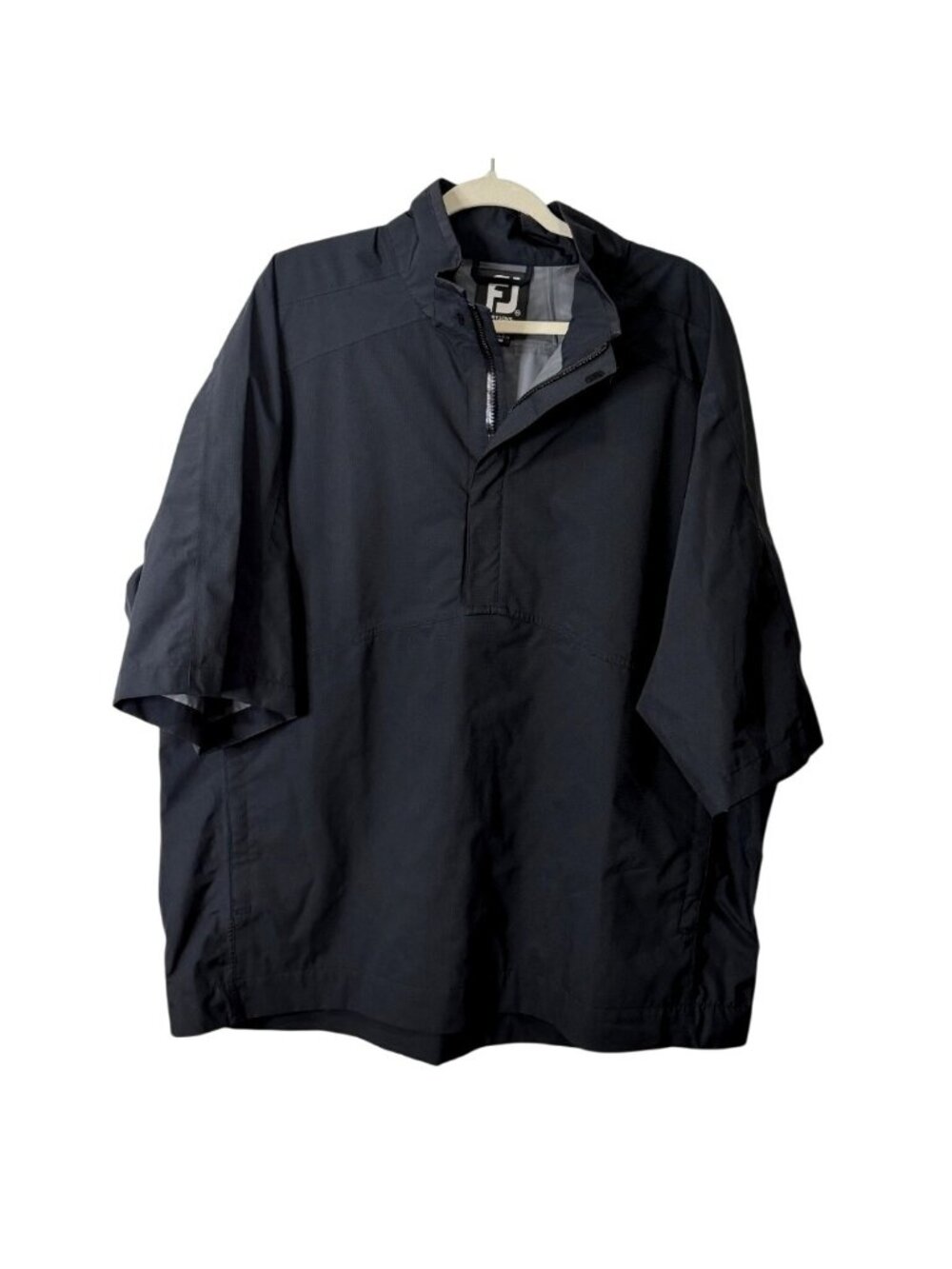 FootJoy FJ DryJoys XL HydroLite Waterproof Rain Jacket 1/2-Zip Pullover Black